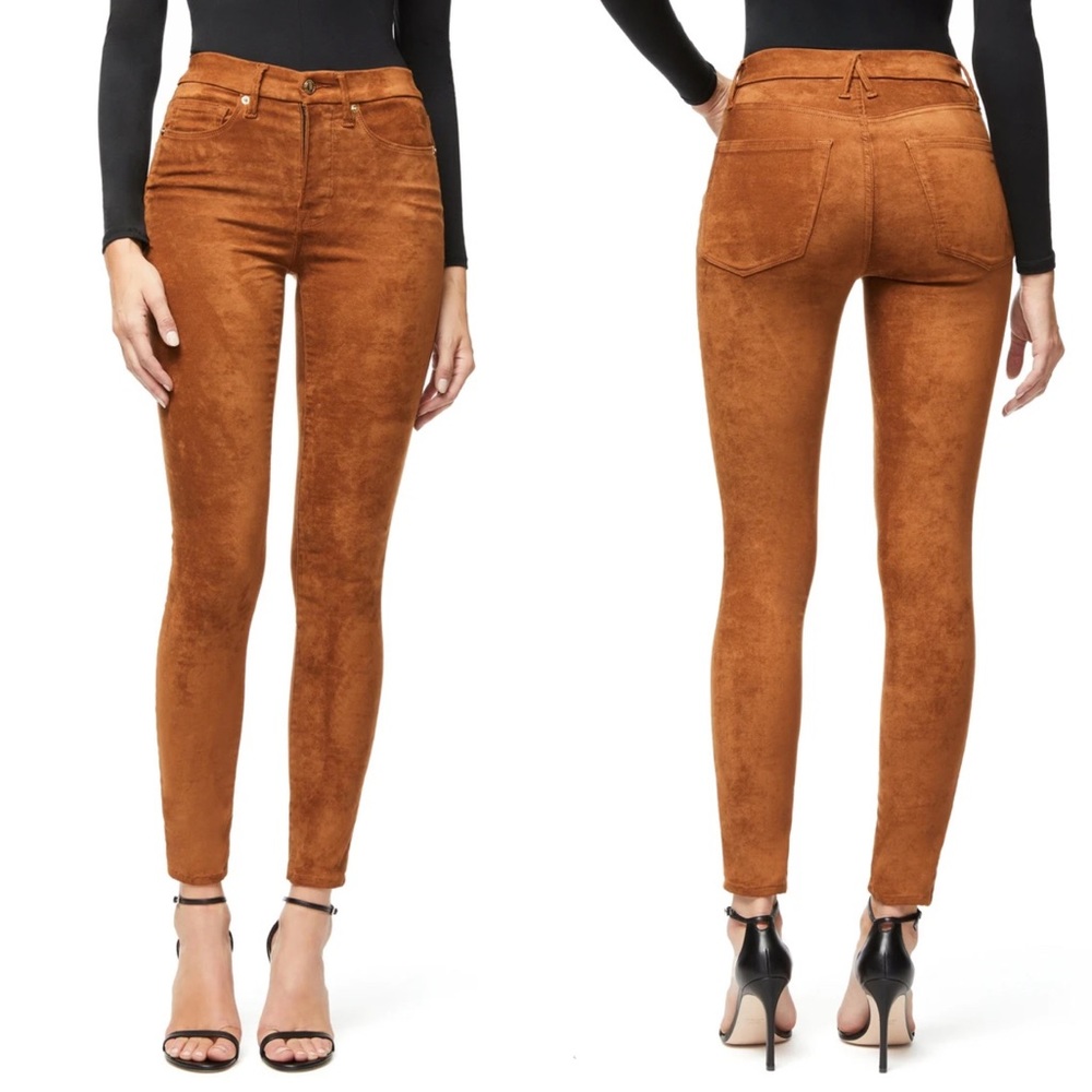🦋 Good American Faux Suede High Rise Skinny Pants